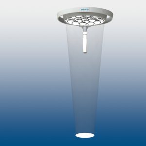 LED Leuchte mit weißem Leuchtfeld zur Veranschaulichung